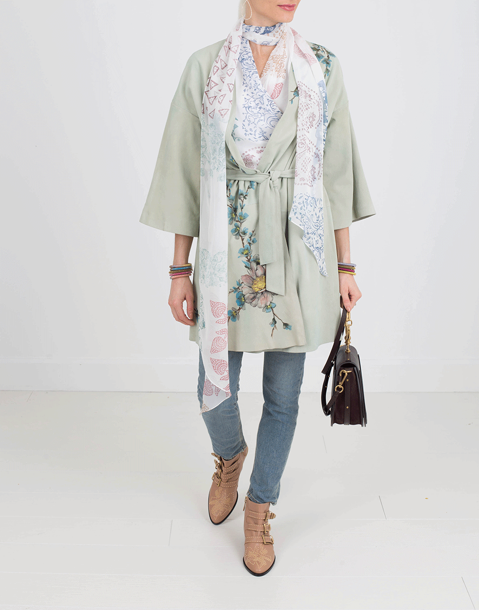 Collarless Kimono Coat CLOTHINGJACKETMISC NIGEL PRESTON & KNIGHT   