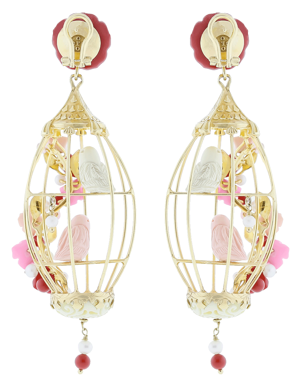OF RARE ORIGIN-Bird Cage Earrings-RUBYPINK