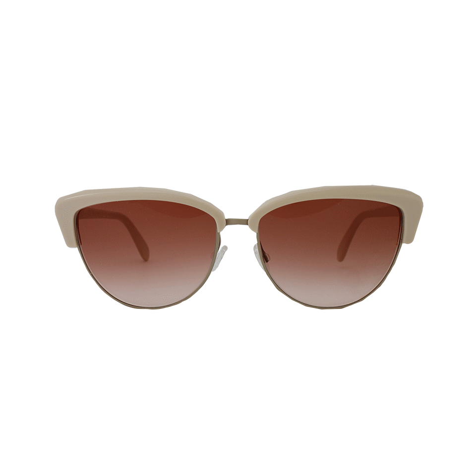 OLIVER PEOPLES-Alisha Soft Cat Eye Sunglasses-BONE/BRN