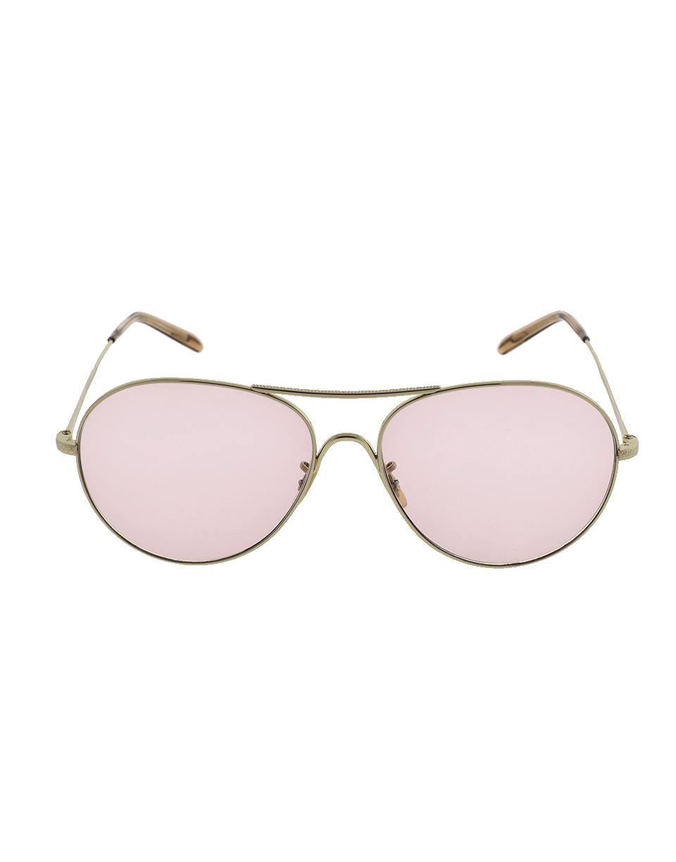 OLIVER PEOPLES-Rockmore Metal Sunglasses-GLD/PNK