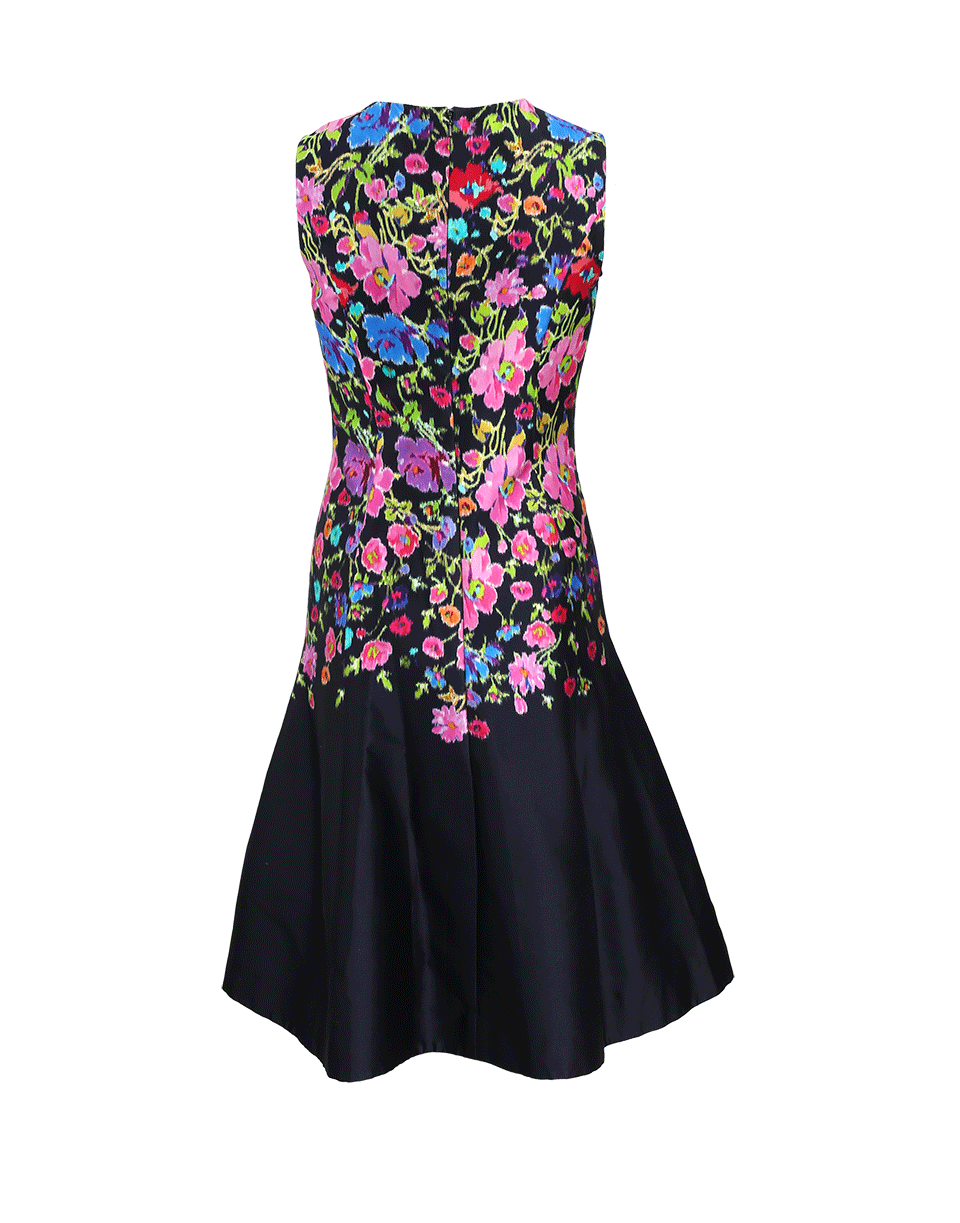 OSCAR DE LA RENTA-Floral Mikado Dress-