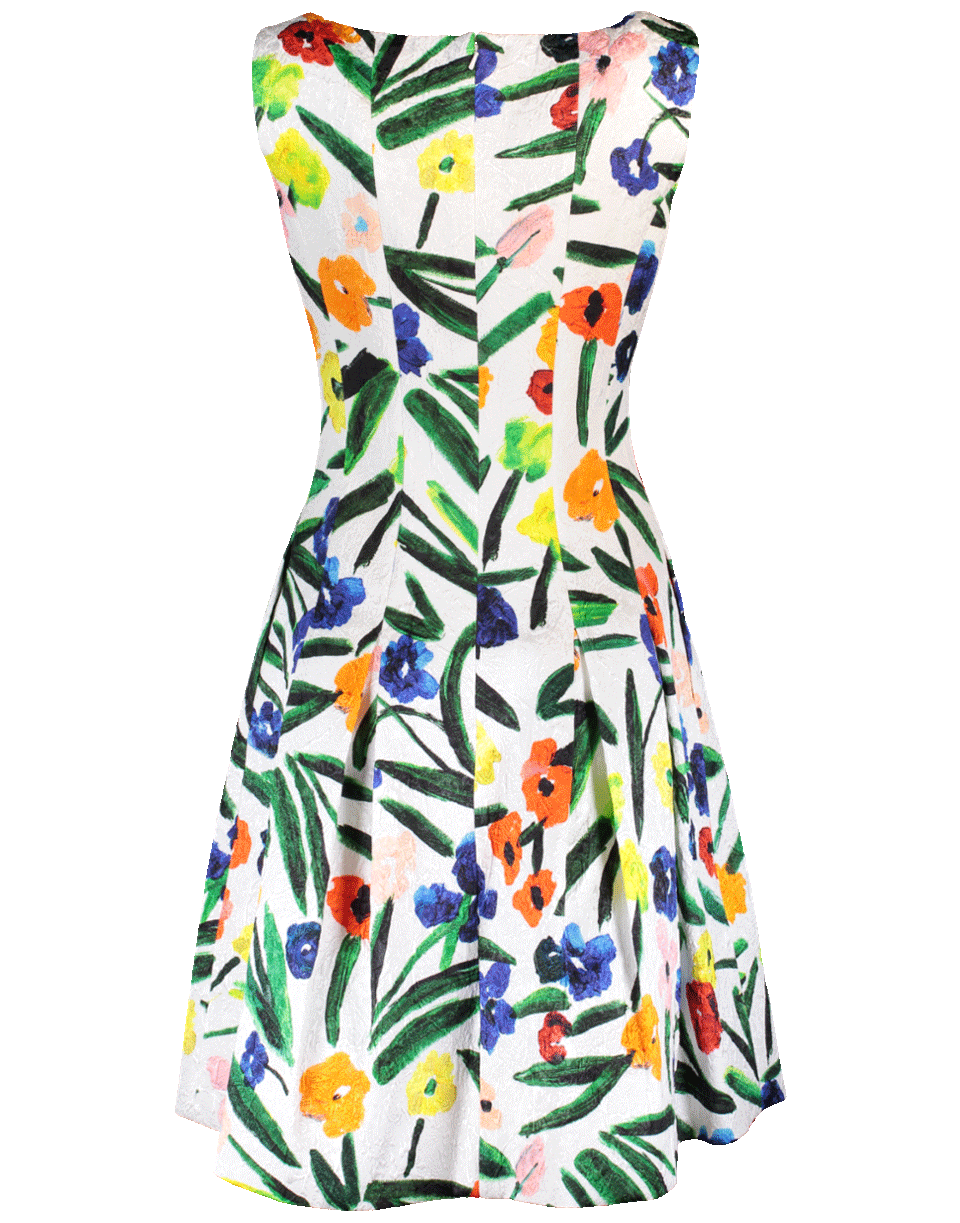 OSCAR DE LA RENTA-Floral Print Dress-