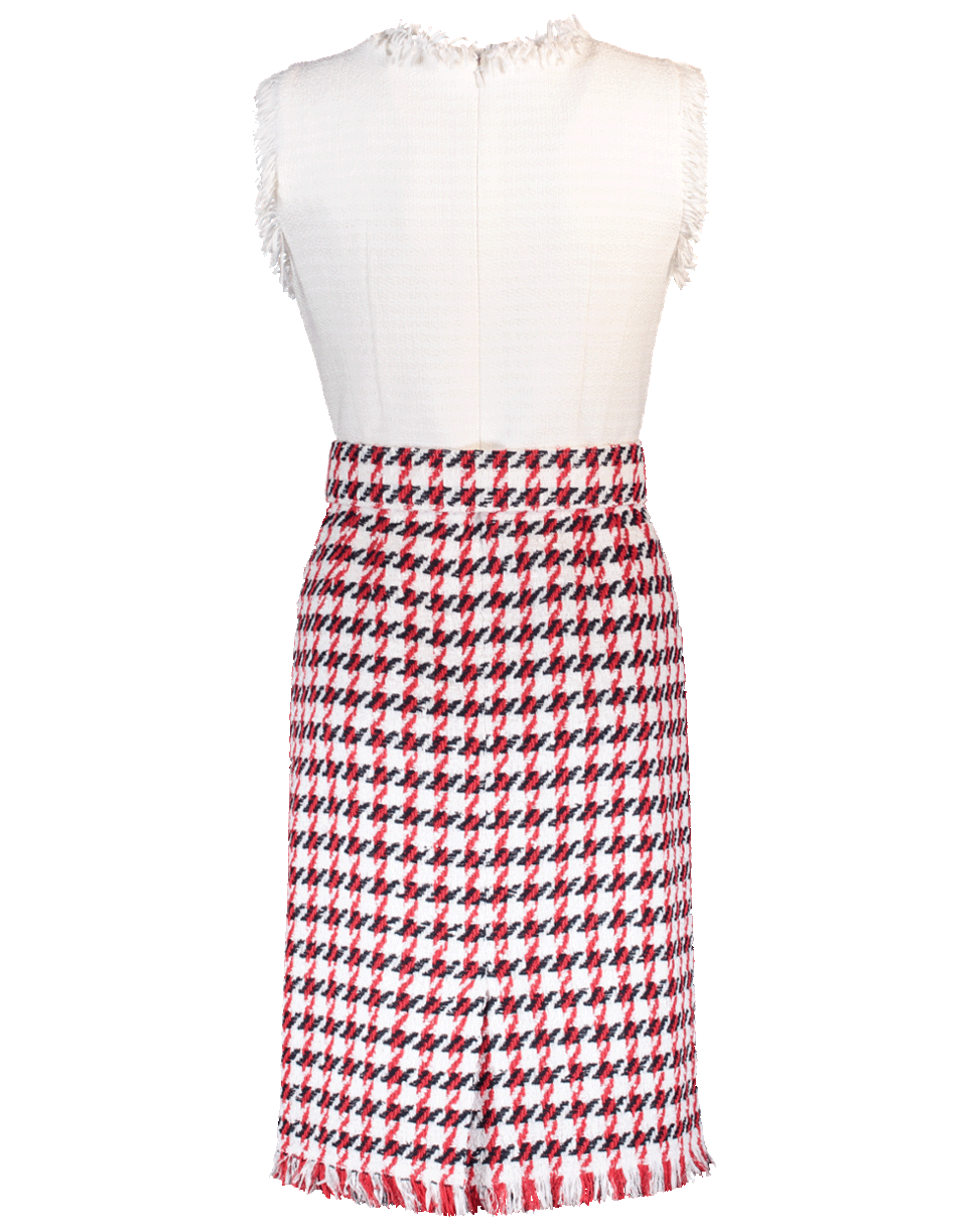 Houndstooth Dress With Ivory Top CLOTHINGDRESSCASUAL OSCAR DE LA RENTA   