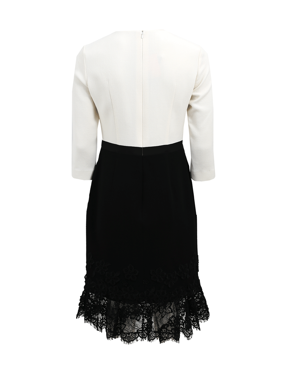 OSCAR DE LA RENTA-Lace Bottom Dress-