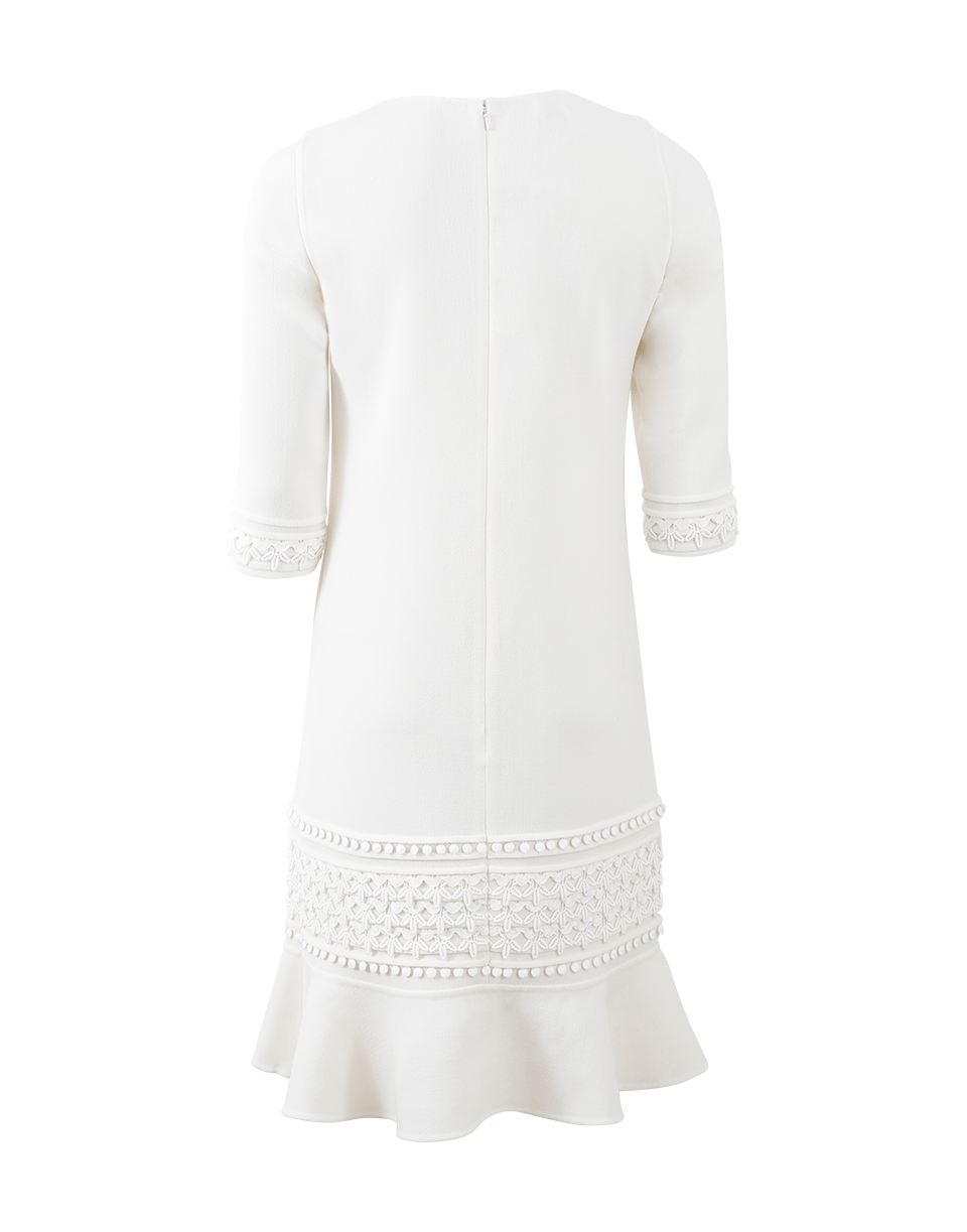 OSCAR DE LA RENTA-Pom Pom Embroidered Dress-