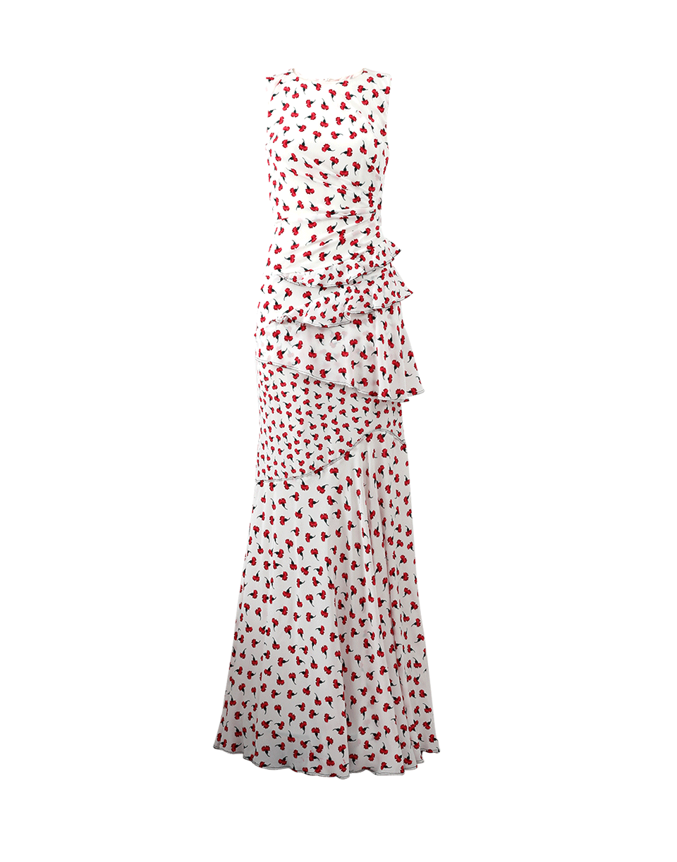 OSCAR DE LA RENTA-Carnation Print Gown-RUBY