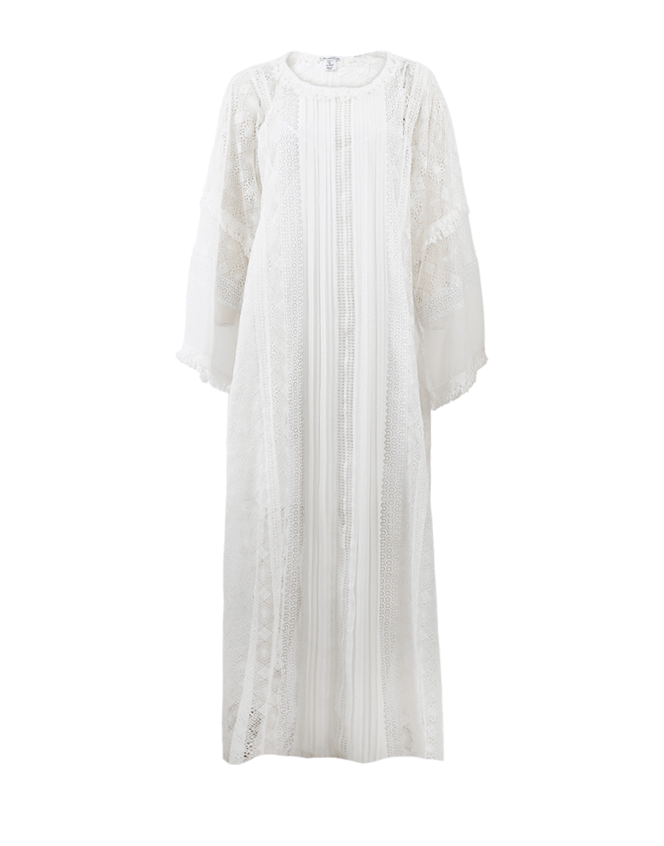 OSCAR DE LA RENTA-Crochet Lace Caftan-WHITE