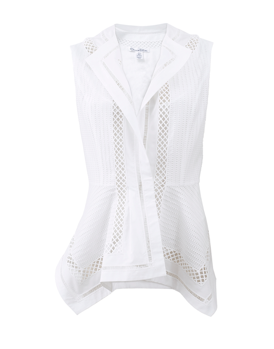 Asymmetrical Peplum Vest CLOTHINGJACKETVESTS OSCAR DE LA RENTA   