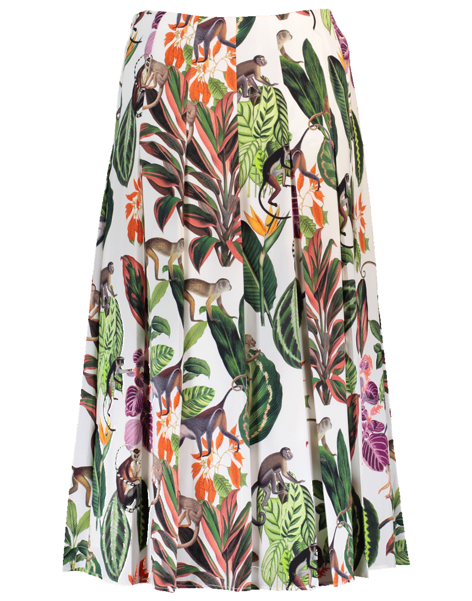 OSCAR DE LA RENTA-Jungle Printed Skirt-