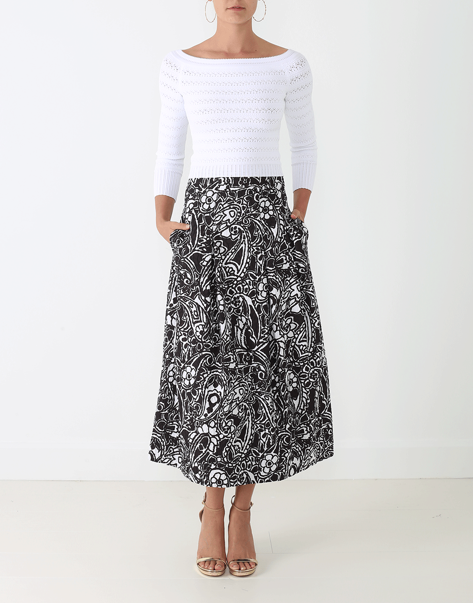 OSCAR DE LA RENTA-Printed Skirt-