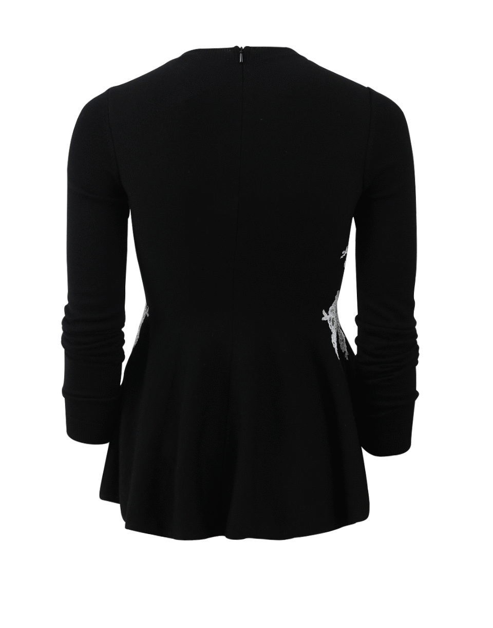 Lace Knit Top CLOTHINGTOPKNITS OSCAR DE LA RENTA   