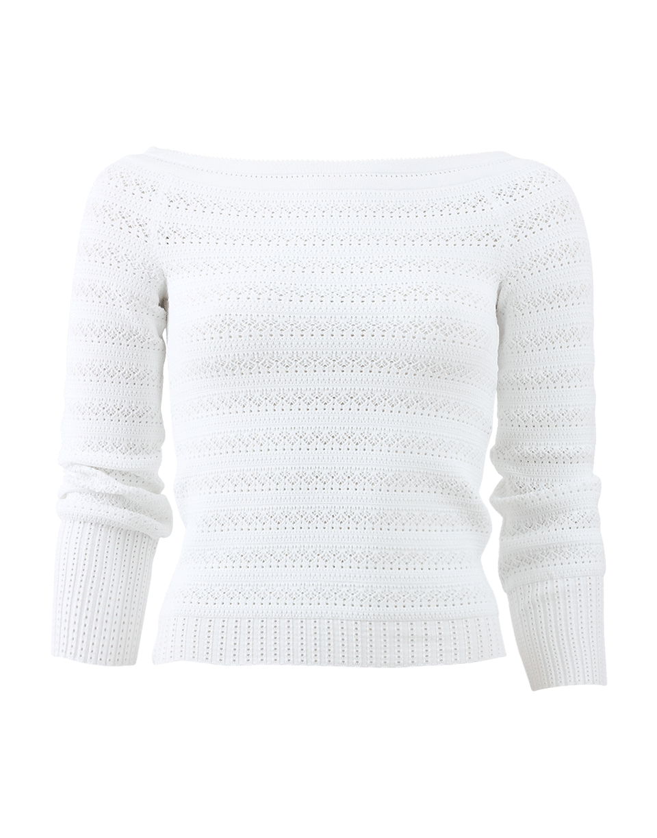 OSCAR DE LA RENTA-Off Shoulder Fitted Knit-