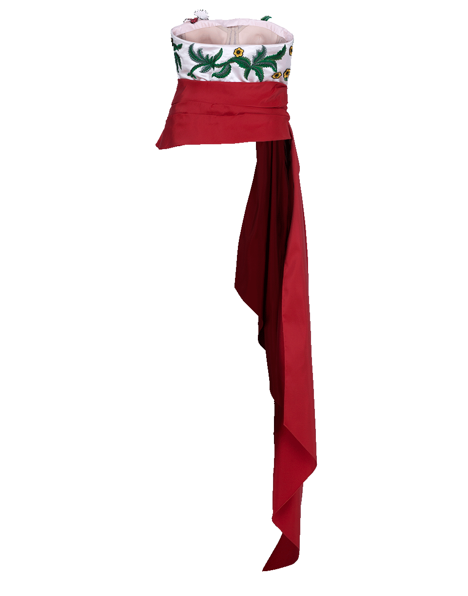 OSCAR DE LA RENTA-Floral Bustier With Sash-