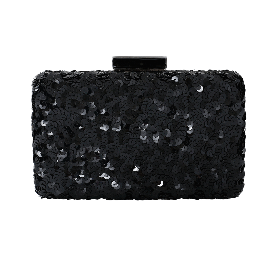 OSCAR DE LA RENTA-Rogan Sequin Box Clutch-BLACK