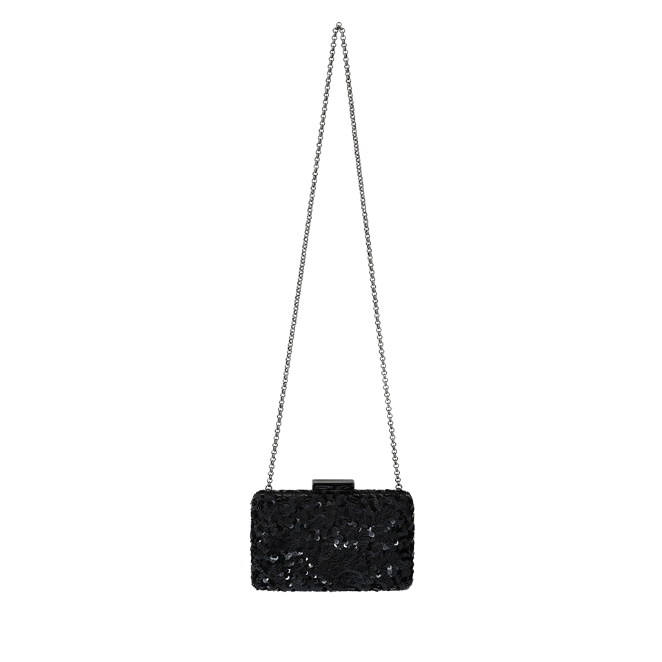OSCAR DE LA RENTA-Rogan Sequin Box Clutch-BLACK
