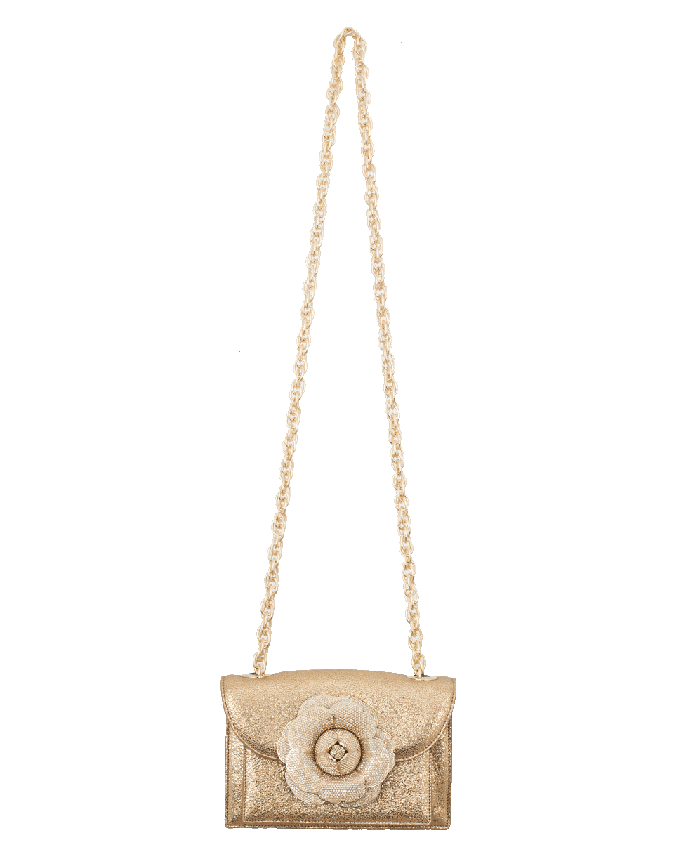 OSCAR DE LA RENTA-Gardenia Crossbody Bag-GOLD