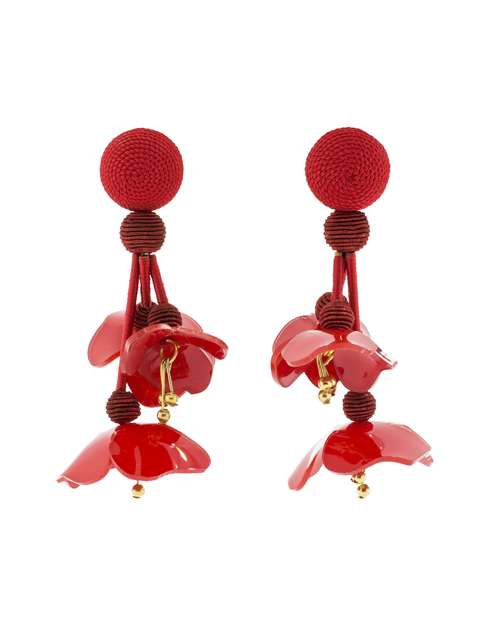 OSCAR DE LA RENTA-Falling Flower Earrings-CARMINE
