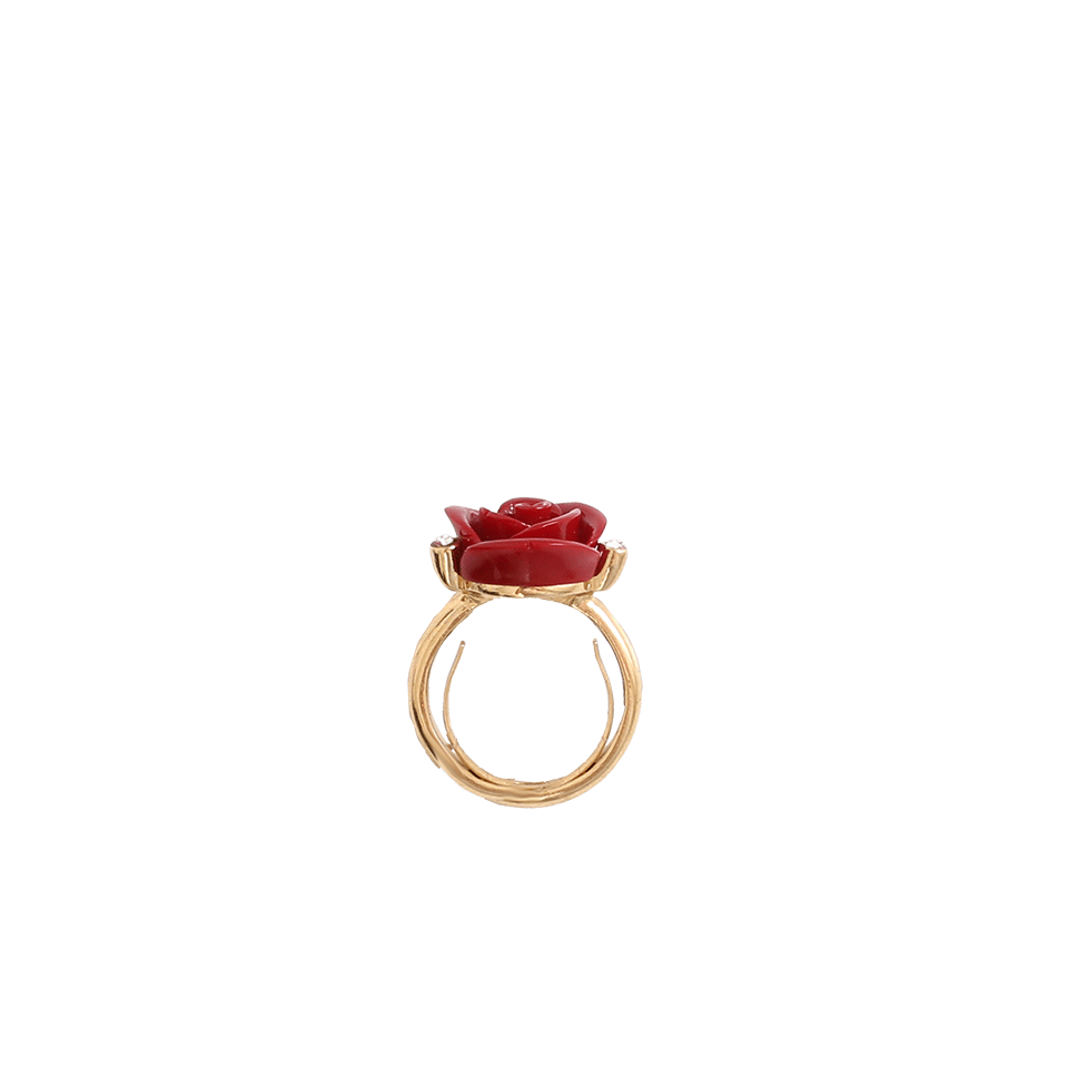 OSCAR DE LA RENTA-Rose Ring-BORDEAU
