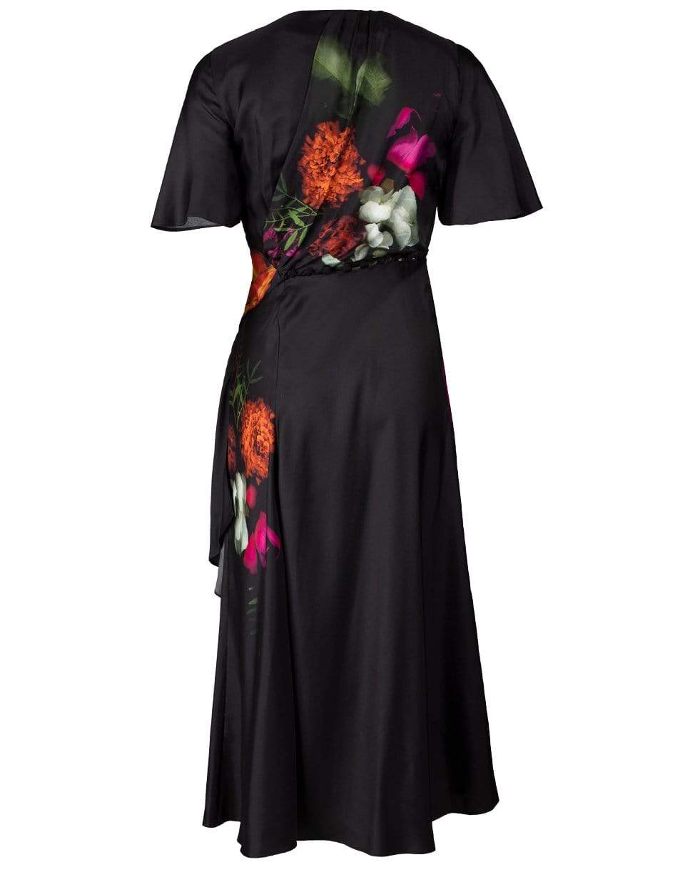 Side Cut-Out Flutter Sleeve Dress CLOTHINGDRESSCASUAL PRABAL GURUNG   