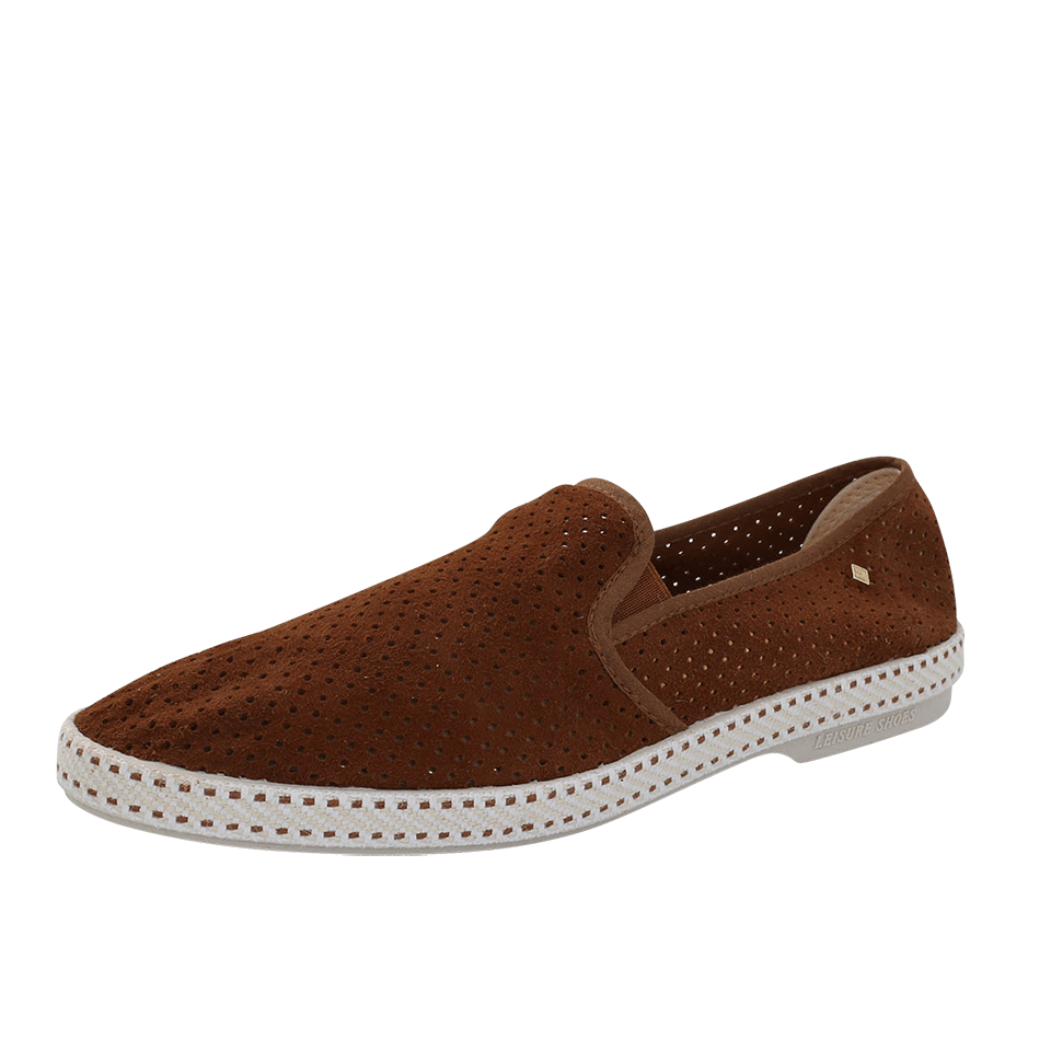 RIVIERAS-Perforated Suede Sultan Loafer-