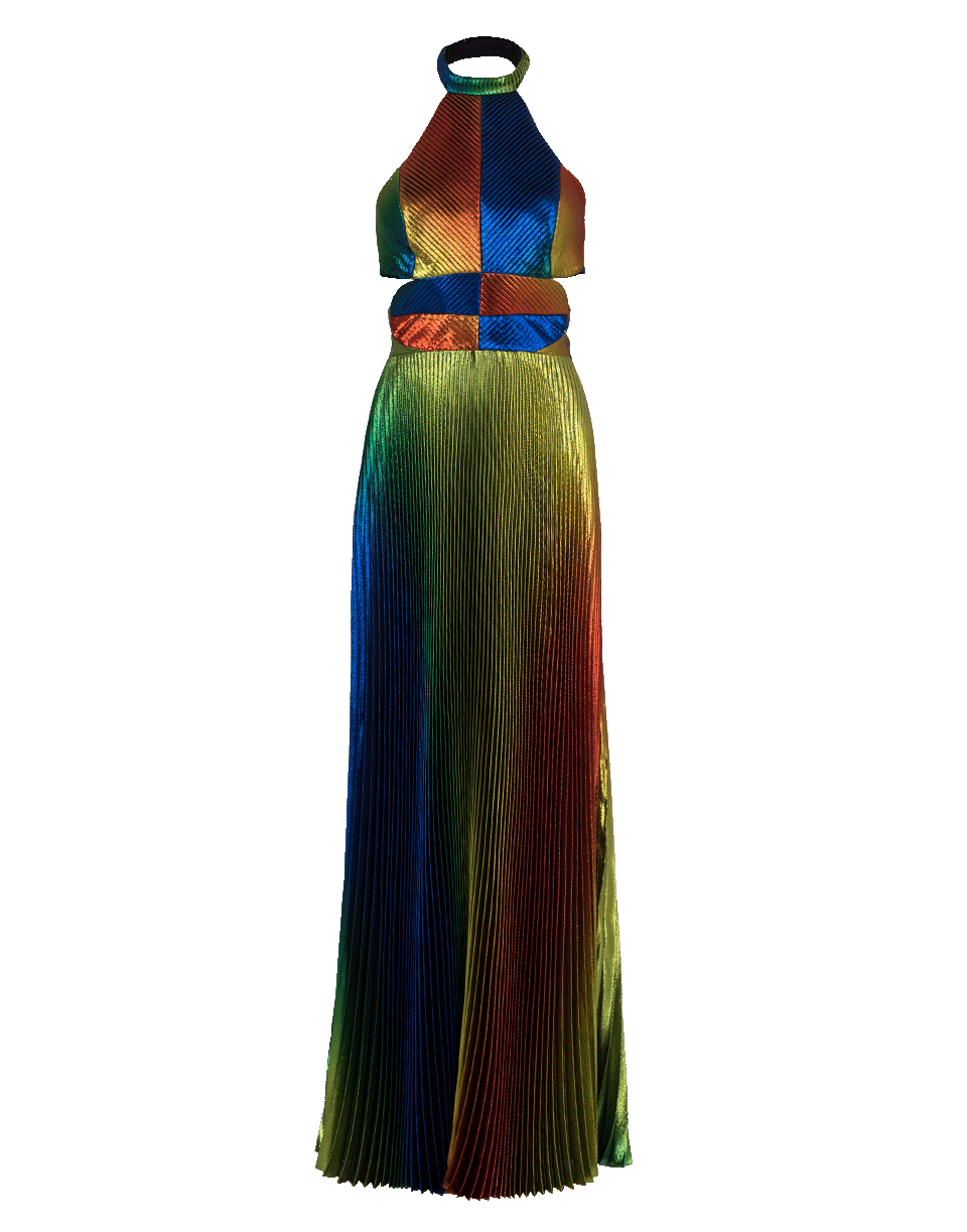ROSIE ASSOULIN-Pleated Gown-RAINBOW
