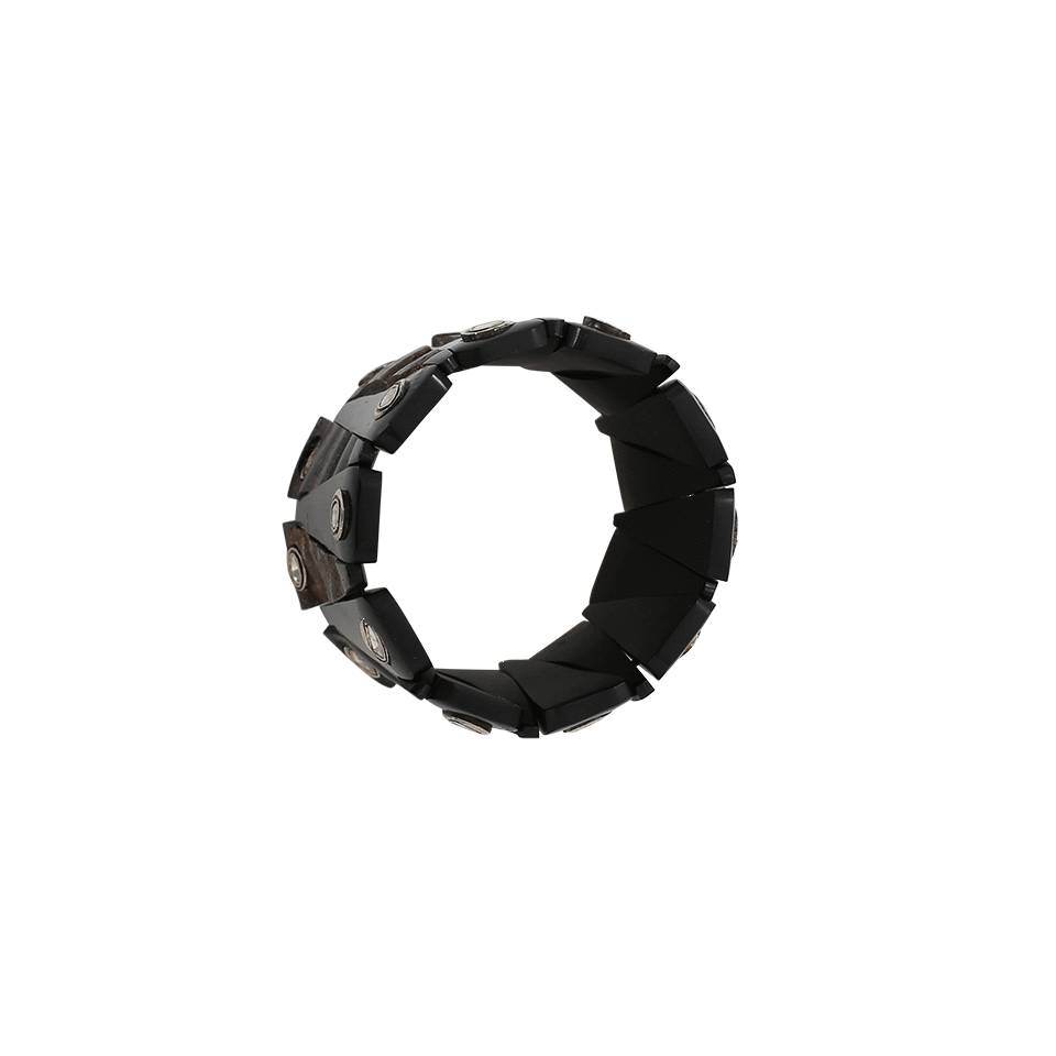 S. CARTER DESIGNS-Black Horn Bracelet-SILVER