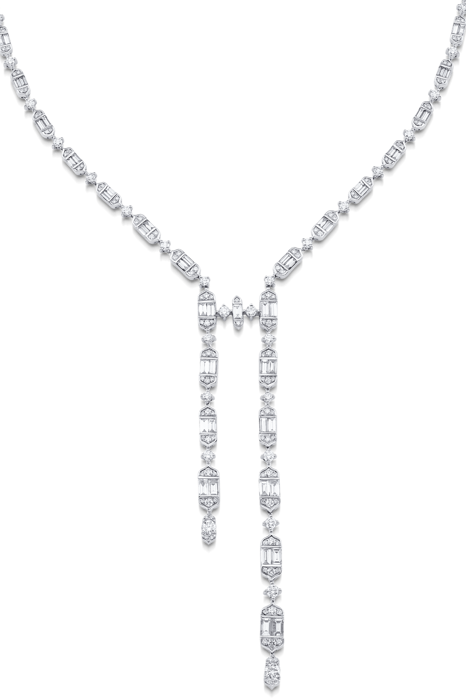 Taj Baguette Diamond Drop Necklace JEWELRYFINE JEWELNECKLACE O SARA WEINSTOCK   