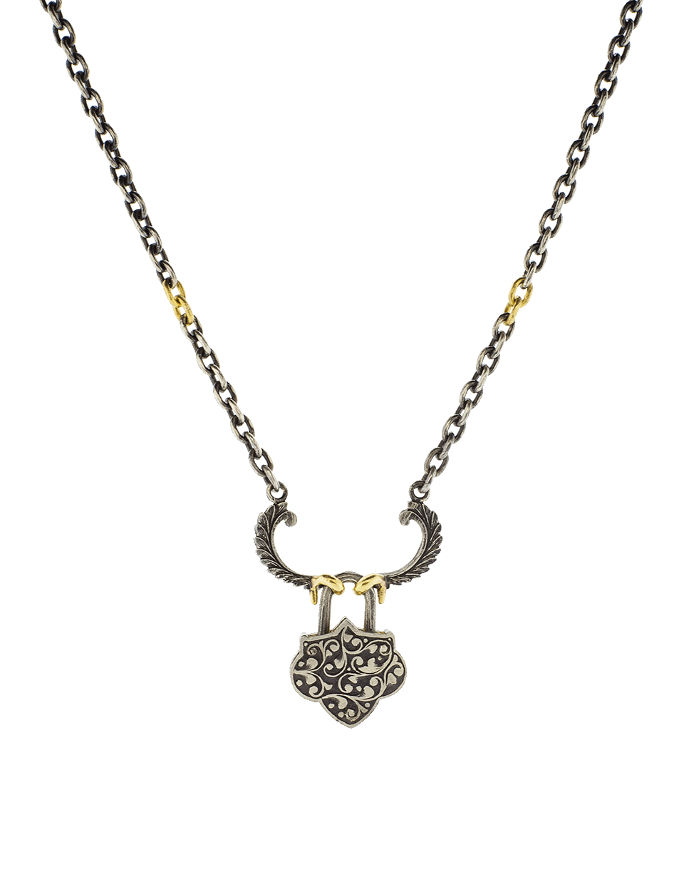 SEVAN BICAKCI-Lantern Mixed Diamond Lock Pendant-YELLOW GOLD