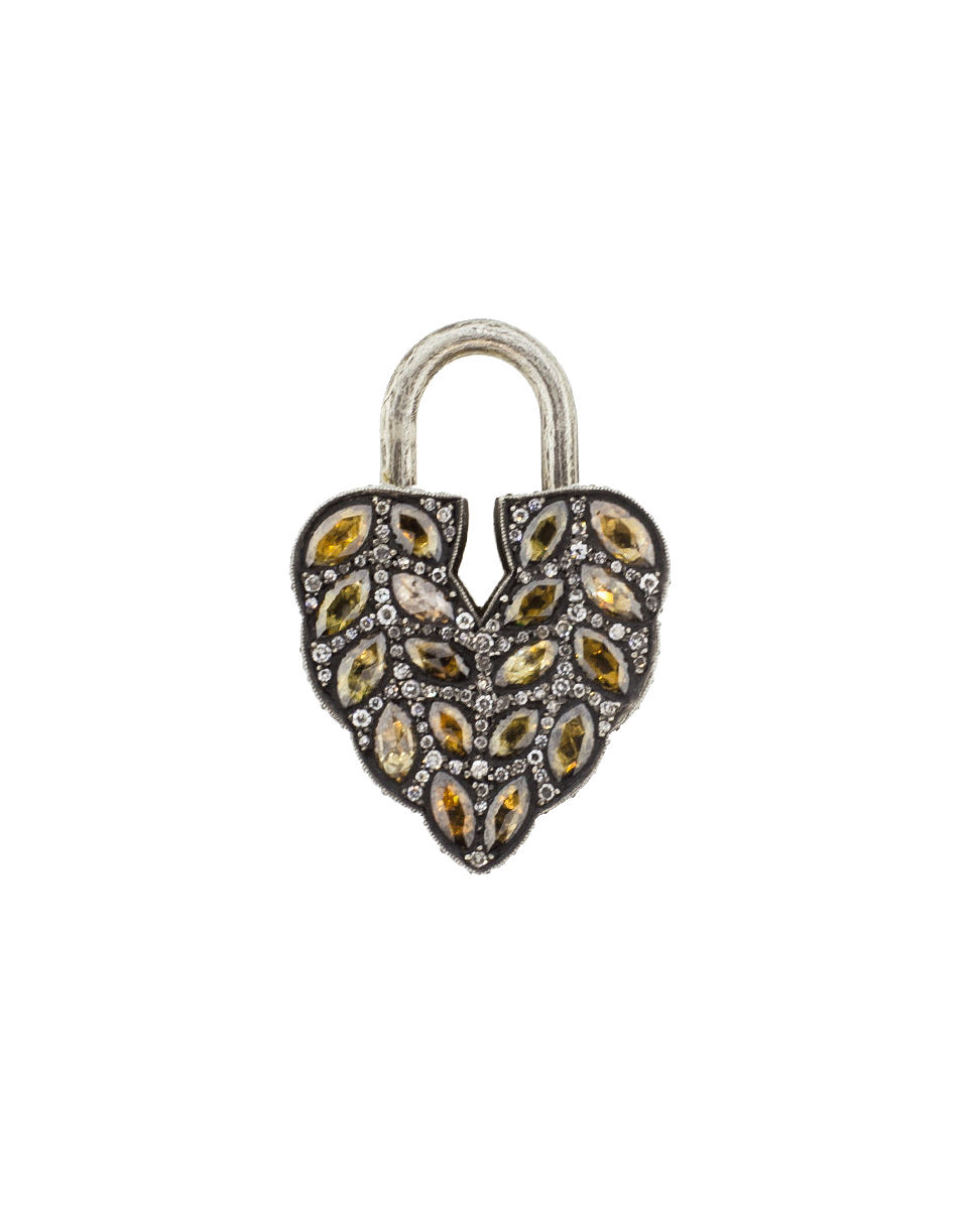 SEVAN BICAKCI-Large Aspen Leaf Lock Pendant-YELLOW GOLD