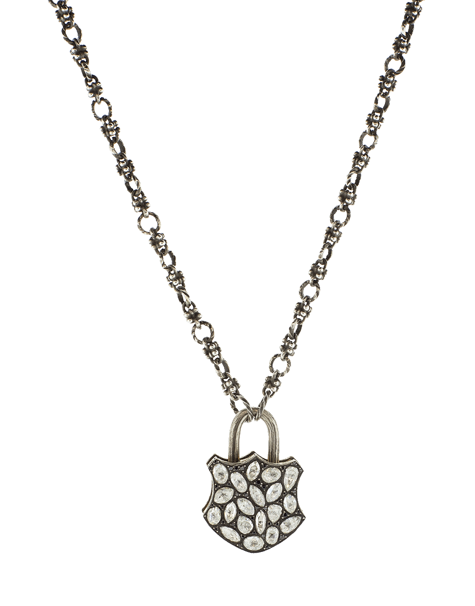 SEVAN BICAKCI-Large Rose Diamond Lock Pendant-YELLOW GOLD