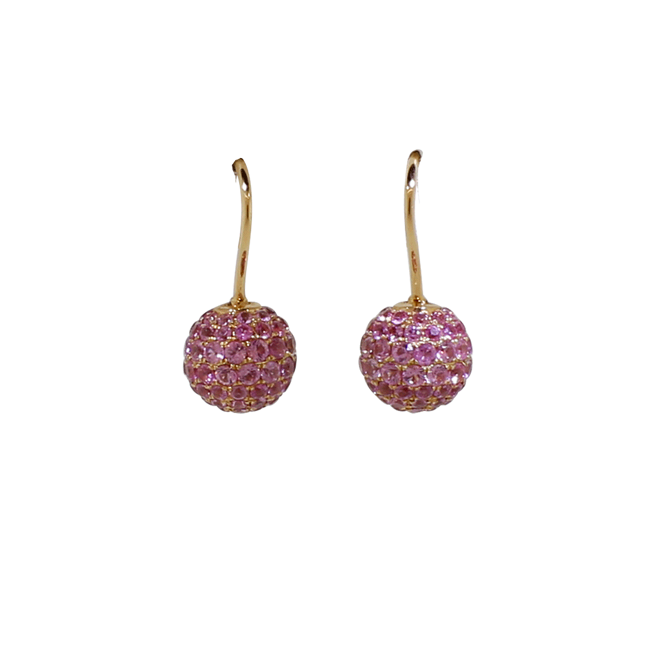 SHAMBALLA JEWELS-Pink Sapphire Pave Earrings-ROSE GOLD