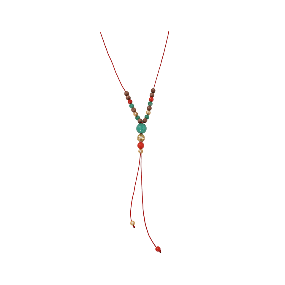 SHAMBALLA JEWELS-Emerald Necklace With Diamonds-YELLOW GOLD