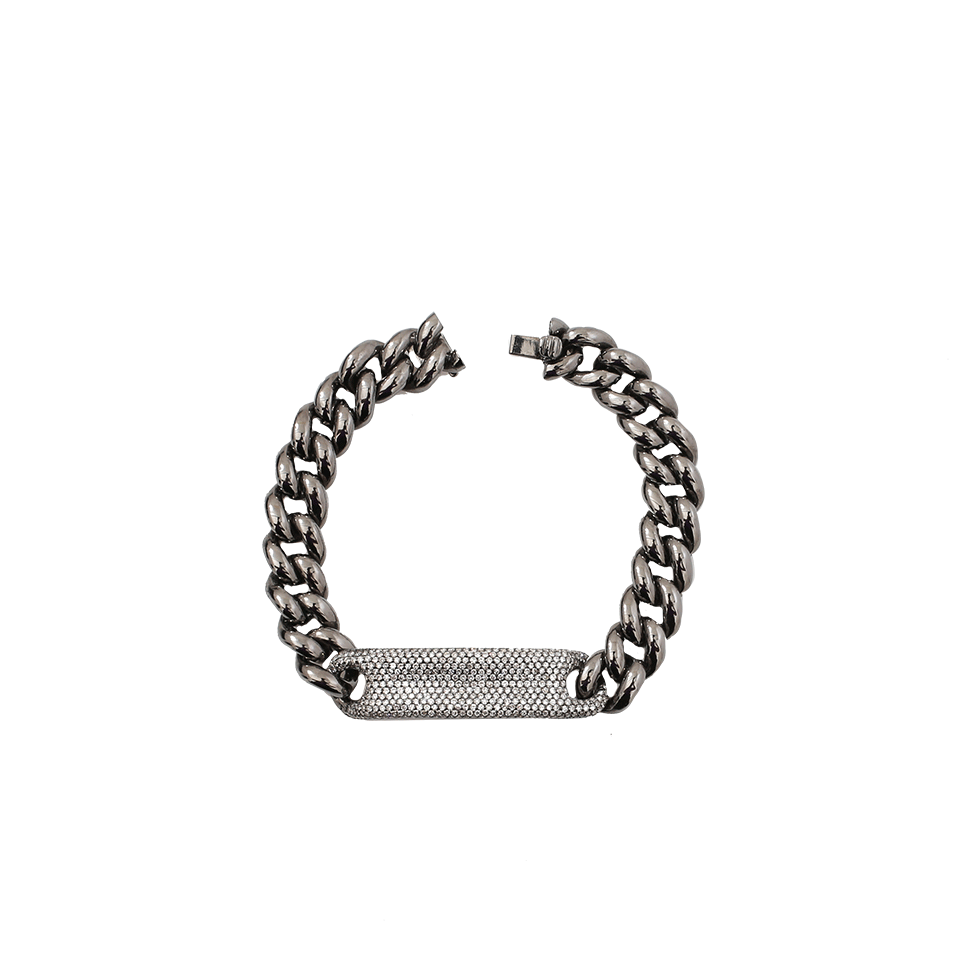 SHAY JEWELRY-Pave Diamond Link ID Bracelet-BLKGOLD