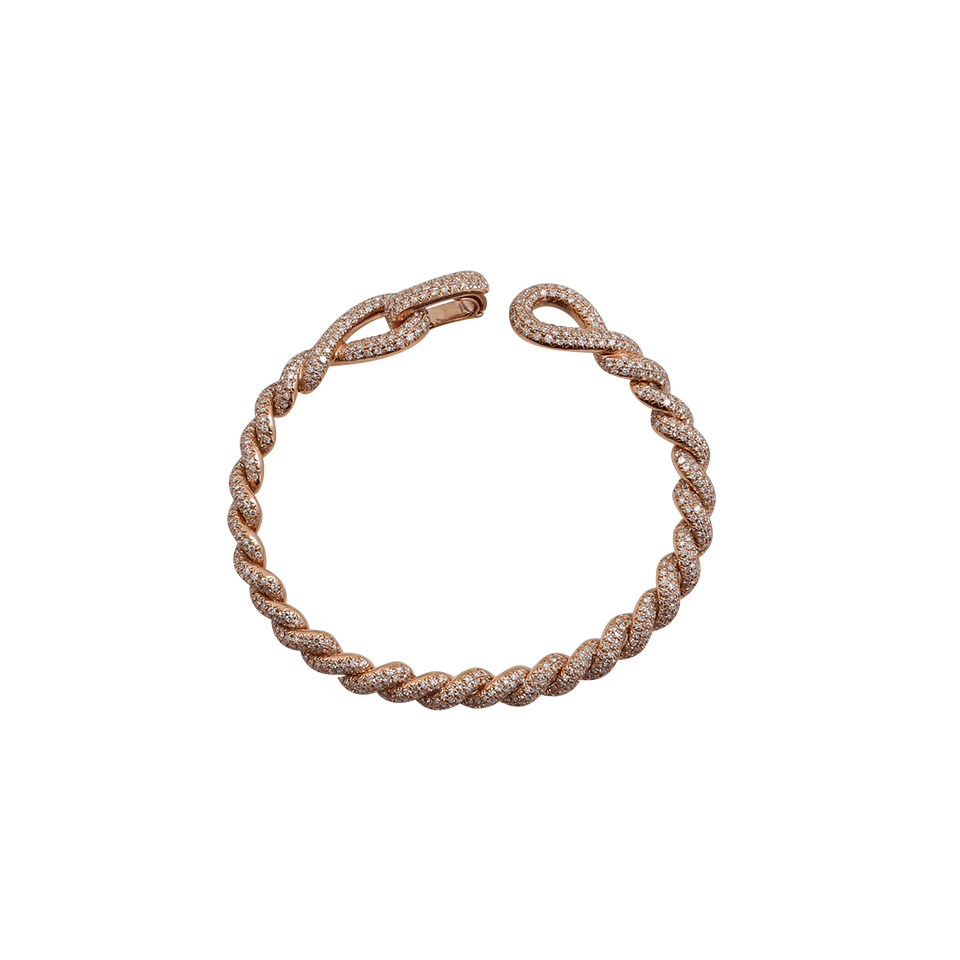 SHAY JEWELRY-Pave Diamond Rope Bracelet-ROSE GOLD