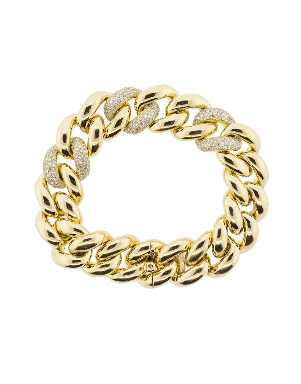 SHAY JEWELRY-Triple Pave Diamond Link Bracelet-YELLOW GOLD