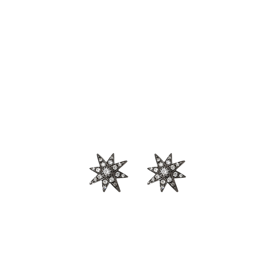 SHAY JEWELRY-Mini Starburst Diamond Pave Studs-BLKGOLD