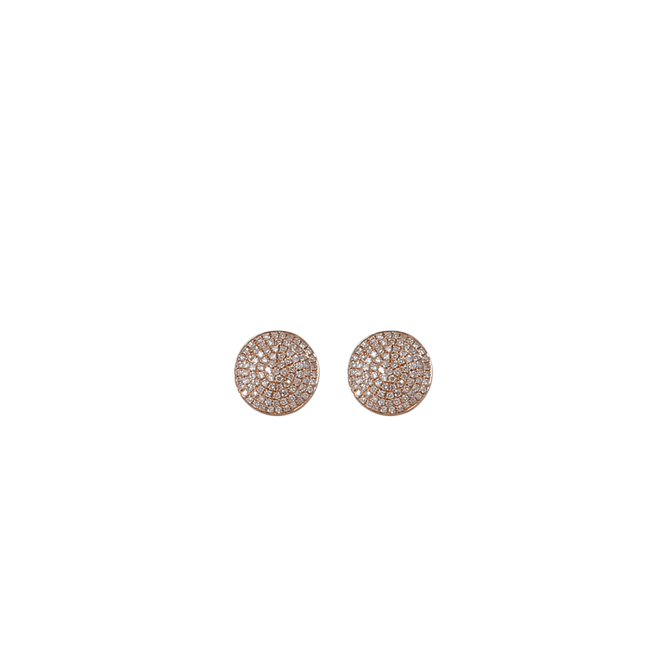 SHAY JEWELRY-Essential Diamond Pave Round Stud Earrings-ROSE GOLD
