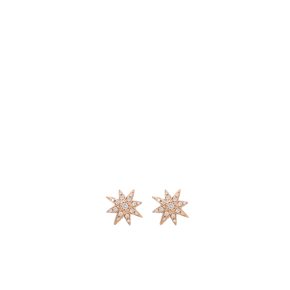 SHAY JEWELRY-Mini Starburst Diamond Studs-ROSE GOLD
