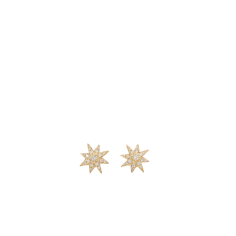 SHAY JEWELRY-Mini Starburst Diamond Studs-YELLOW GOLD