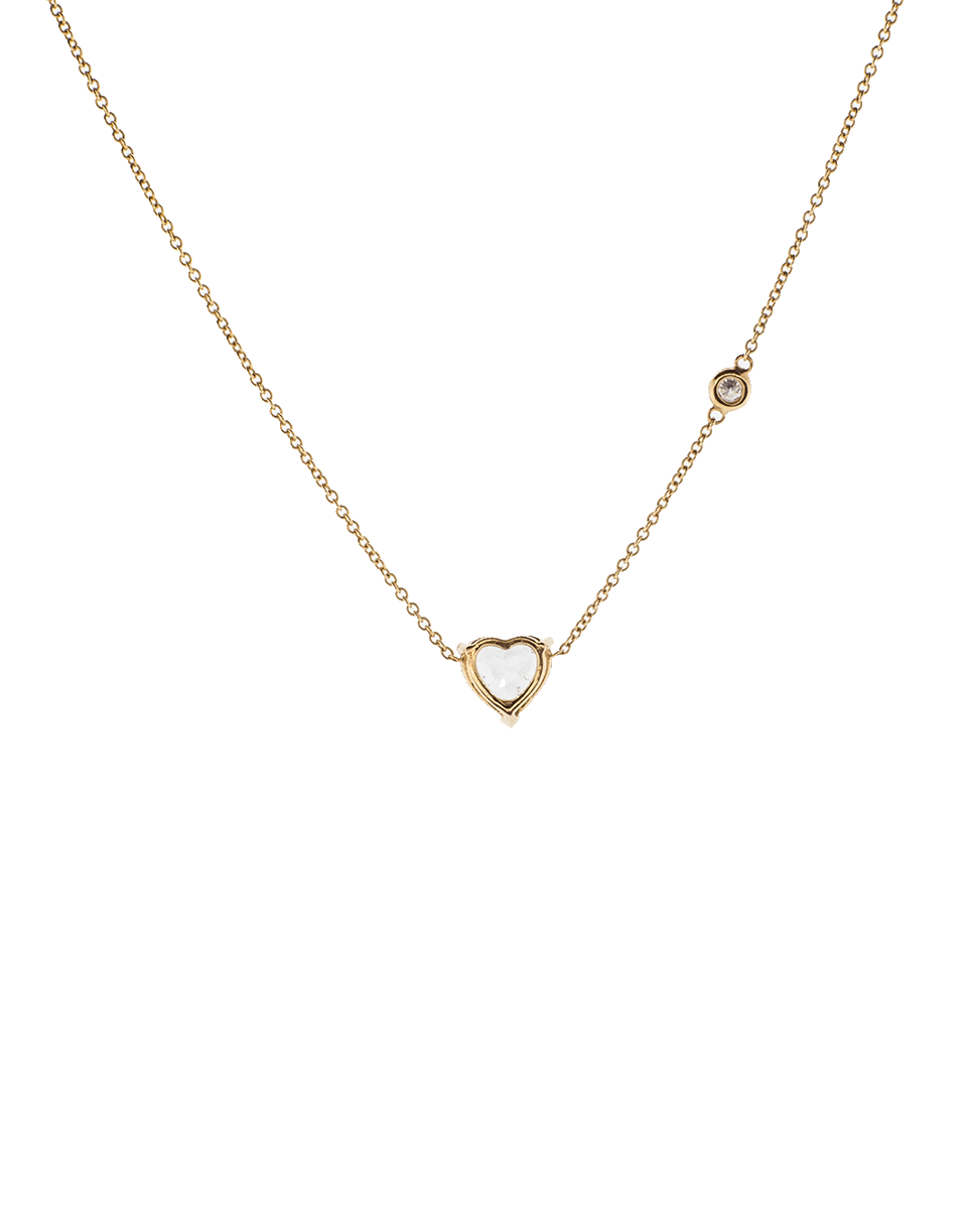 SHAY JEWELRY-Diamond Heart Solitaire Necklace-ROSE GOLD