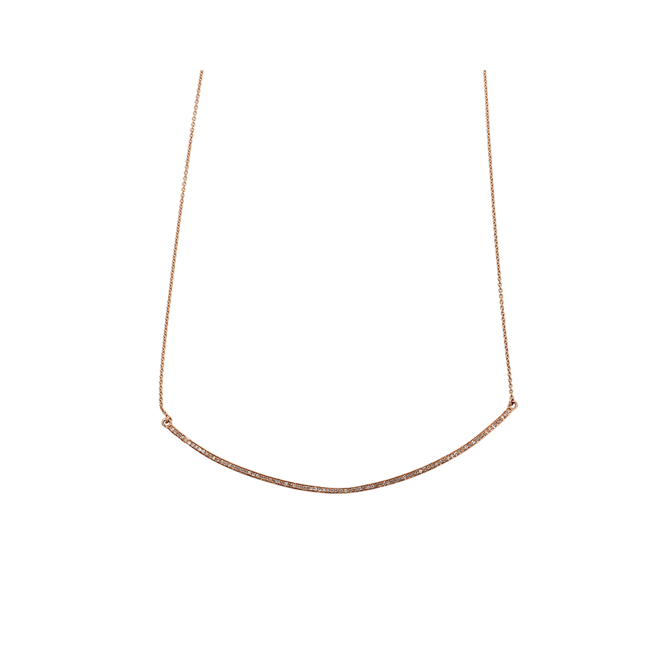 SHAY JEWELRY-Pave Diamond Single Row Moon Necklace-ROSE GOLD