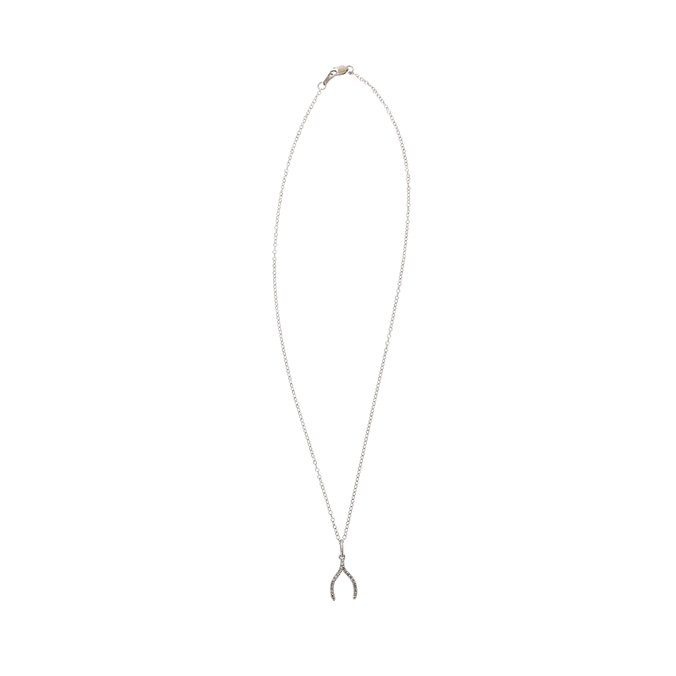 SHAY JEWELRY-Pave Diamond Wishbone Necklace-WHITE GOLD