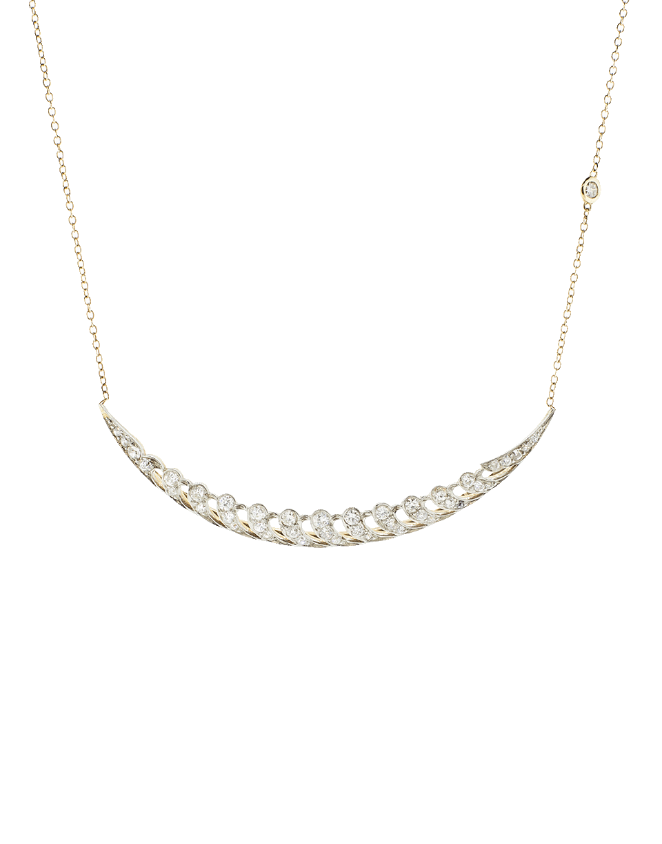 SHAY JEWELRY-Victorian Diamond Crescent Necklace-YELLOW GOLD