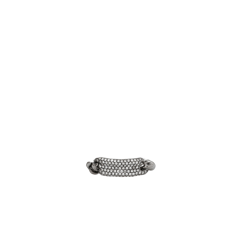 SHAY JEWELRY-Pave Diamond ID Link Ring-BLKGOLD