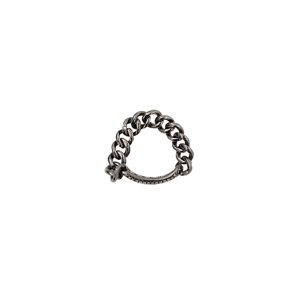 SHAY JEWELRY-Pave Diamond ID Link Ring-BLKGOLD