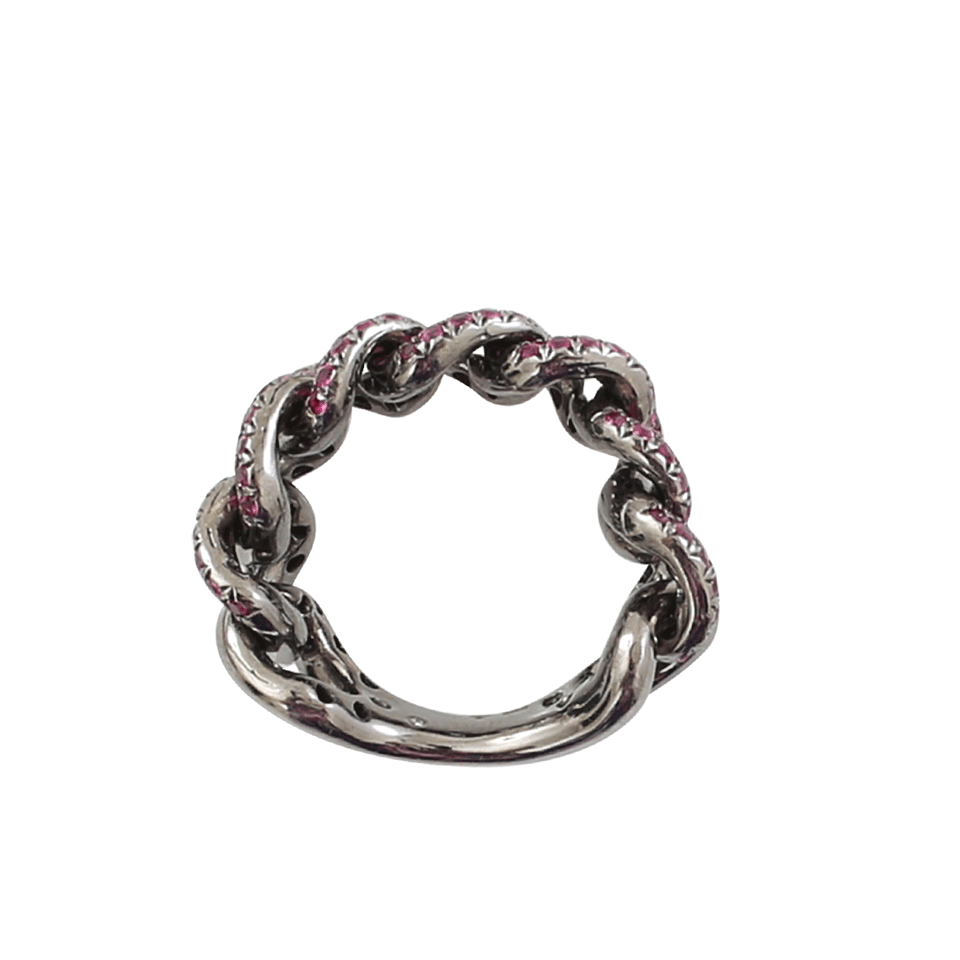 SHAY JEWELRY-Essential Jumbo Gemstone Link Ring-BLKGOLD
