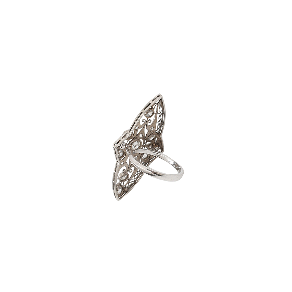 SHAY JEWELRY-Diamond Filigree Navette Ring-PLATINUM