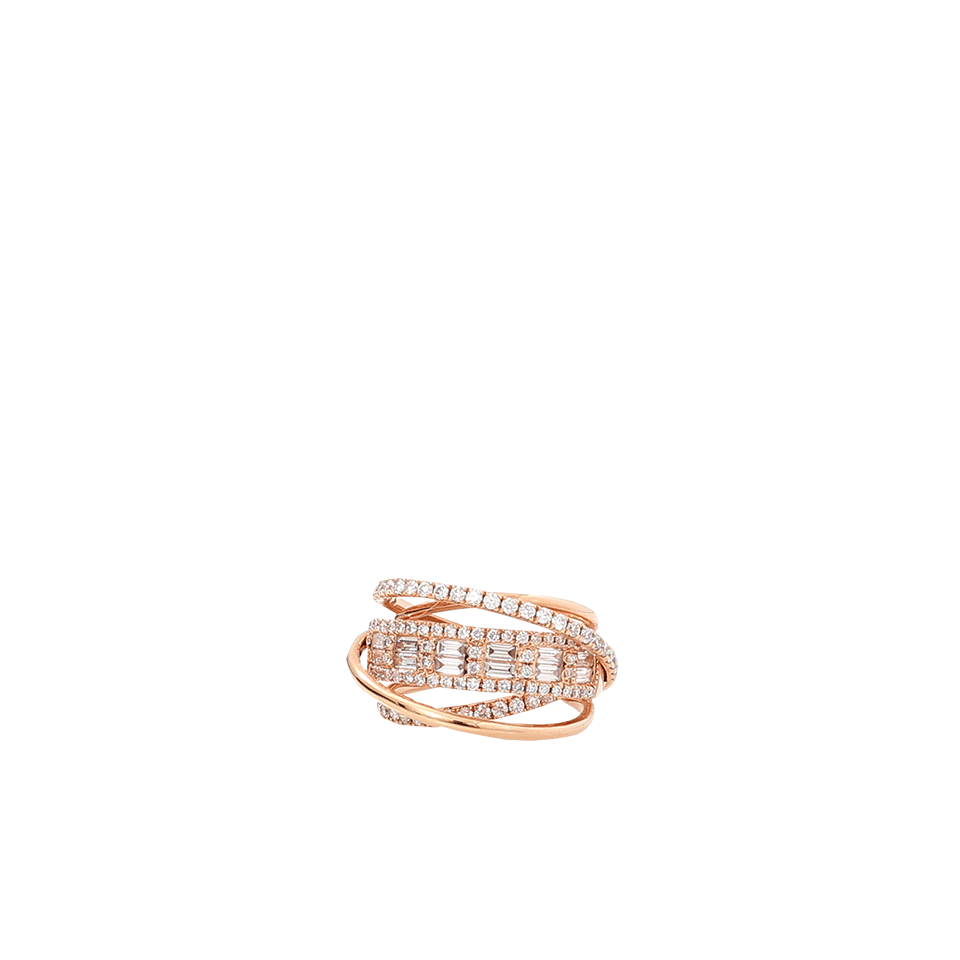 SHAY JEWELRY-Diamond Orbit Baguette Ring-ROSE GOLD