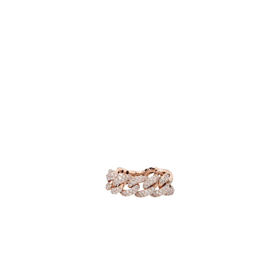 SHAY JEWELRY-Pave Diamond Jumbo Essential Link Ring-ROSE GOLD