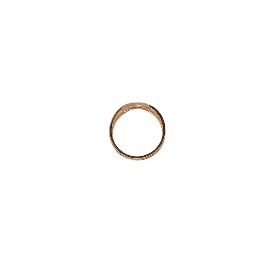 SHAY JEWELRY-Pave Diamond Interlocking V Ring-ROSE GOLD